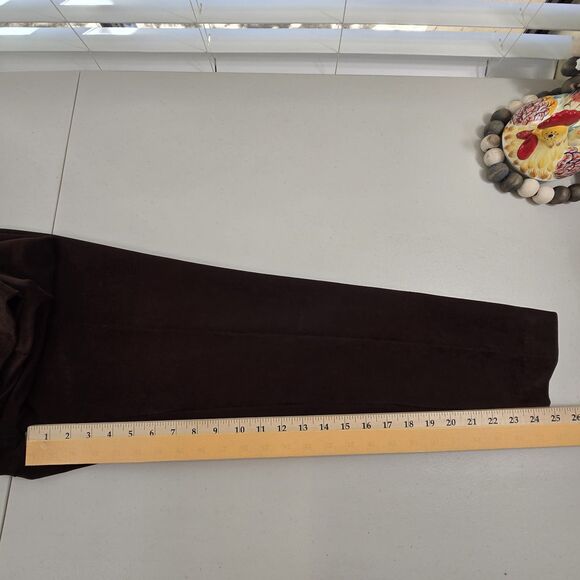 Vintage Chalie Chalie Velvet Slacks Brown  Pants Back Pocket Design Size 28 - Picture 15 of 16